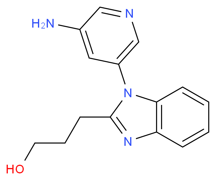 3-[1-(5-aminopyridin-3-yl)-1H-benzimidazol-2-yl]propan-1-ol_分子结构_CAS_)