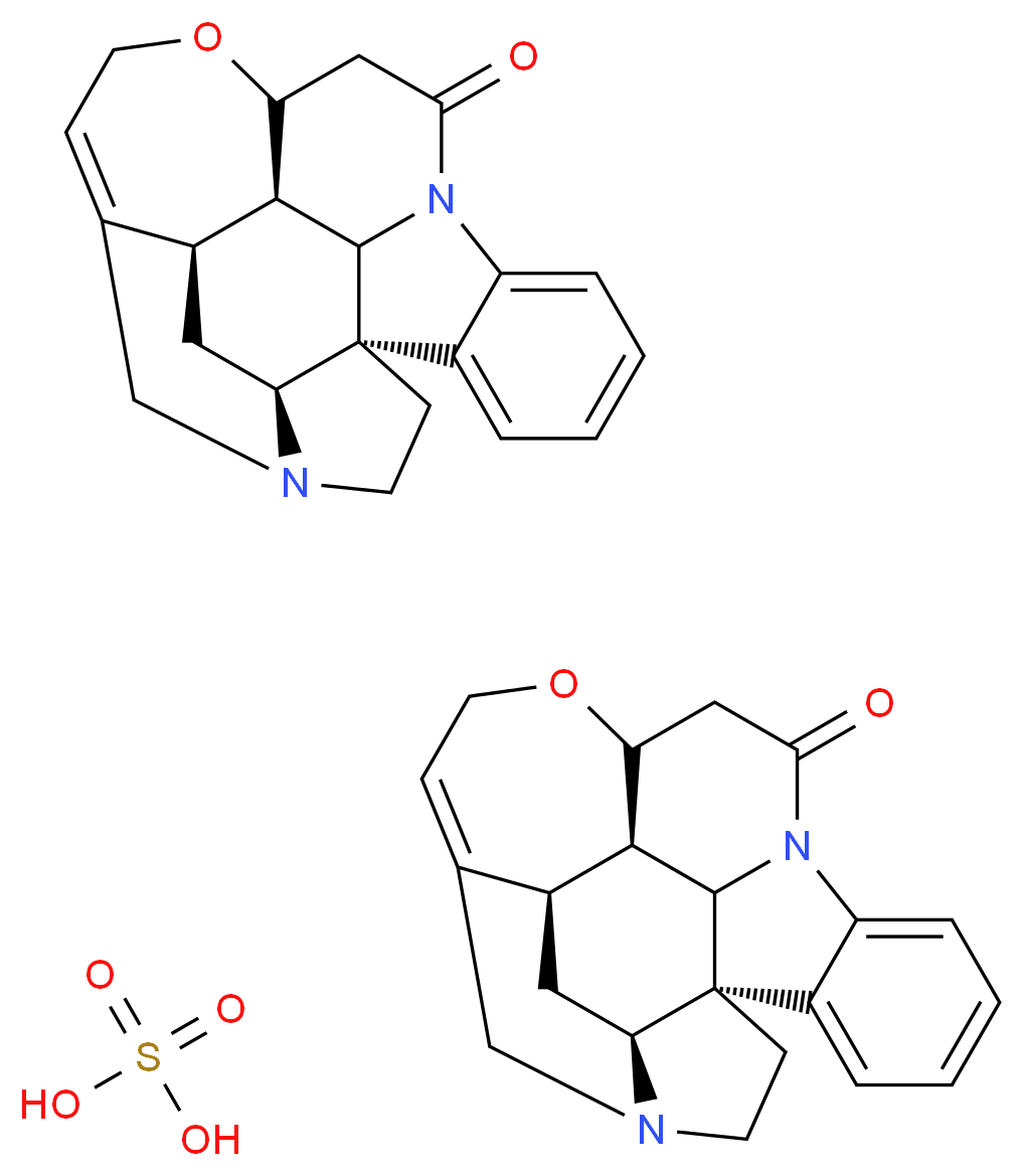 bis((1R,18S,20R,21R)-12-oxa-8,17-diazaheptacyclo[15.5.2.0^{1,18}.0^{2,7}.0^{8,22}.0^{11,21}.0^{15,20}]tetracosa-2,4,6,14-tetraen-9-one); sulfuric acid_分子结构_CAS_60-41-3
