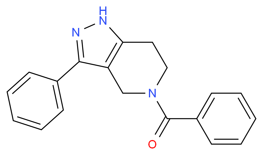 5-benzoyl-3-phenyl-4,5,6,7-tetrahydro-1H-pyrazolo[4,3-c]pyridine_分子结构_CAS_)