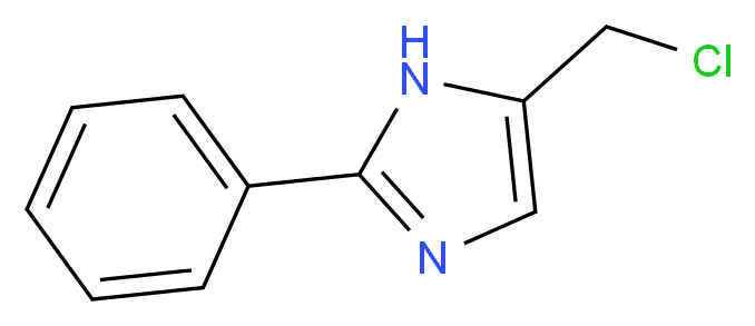 5-(chloromethyl)-2-phenyl-1H-imidazole_分子结构_CAS_57118-89-5)