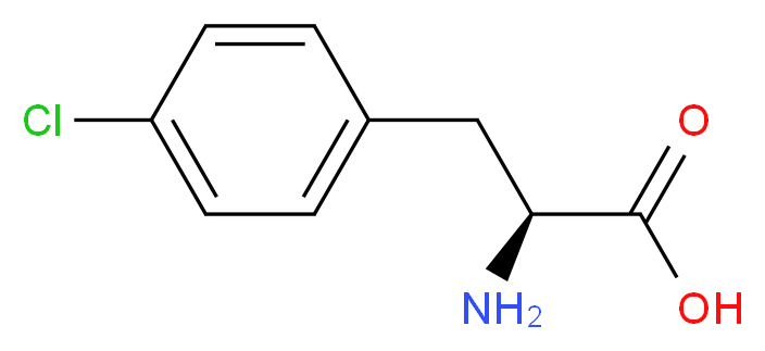 4-Chloro-L-phenylalanine_分子结构_CAS_14091-08-8)