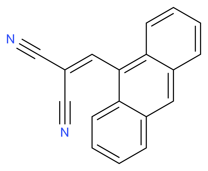 2-(anthracen-9-ylmethylidene)propanedinitrile_分子结构_CAS_55490-87-4