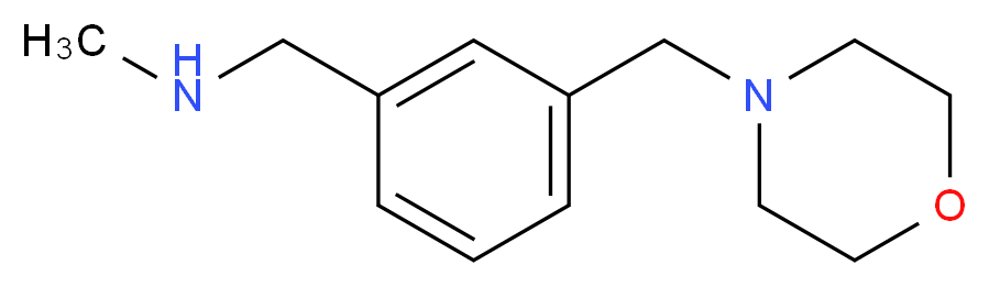 methyl({[3-(morpholin-4-ylmethyl)phenyl]methyl})amine_分子结构_CAS_857283-92-2