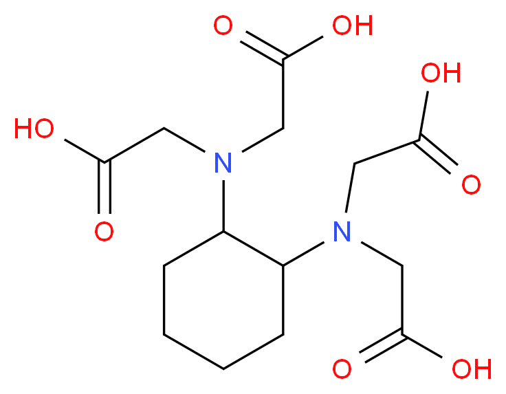 1,2-CYCLOHEXANE DIAMINE TETRA ACETIC ACID_分子结构_CAS_482-54-2)