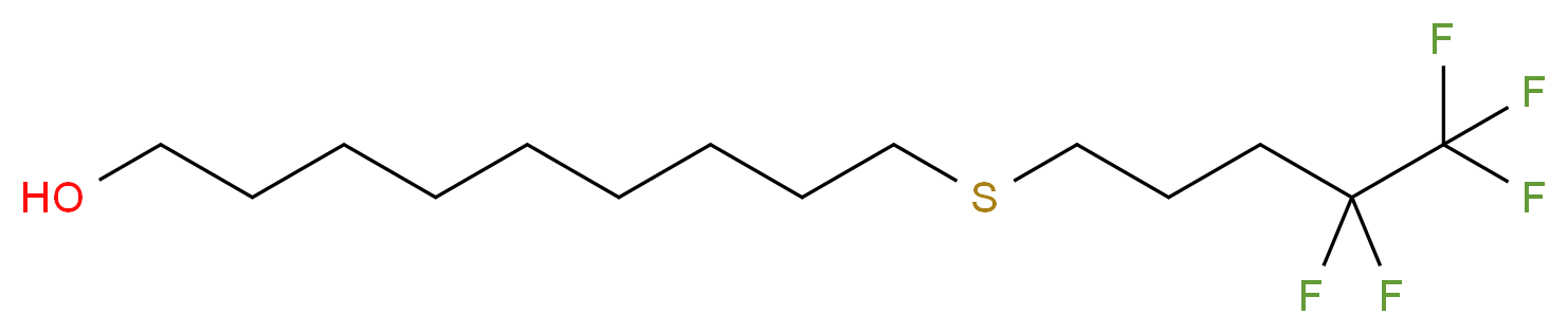 9-[(4,4,5,5,5-Pentafluoropentyl)thio]nonanol_分子结构_CAS_511545-94-1)