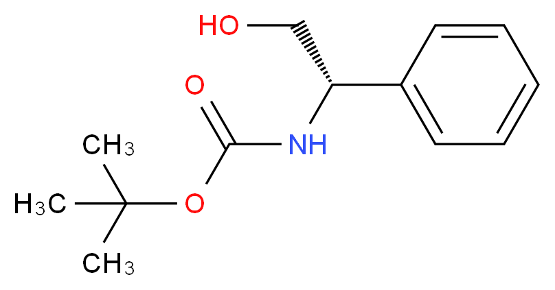 tert-butyl N-[(1S)-2-hydroxy-1-phenylethyl]carbamate_分子结构_CAS_117049-14-6