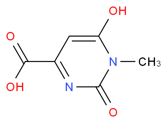 6-Hydroxy-1-methyl-2-oxo-1,2-dihydro-4-pyrimidinecarboxylic acid_分子结构_CAS_705-36-2)