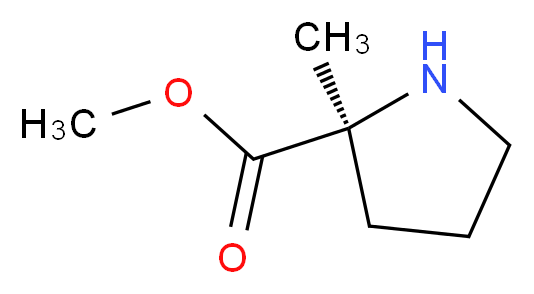 methyl (2S)-2-methylpyrrolidine-2-carboxylate_分子结构_CAS_109837-32-3