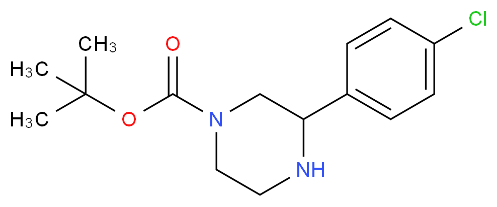 tert-Butyl 3-(4-chlorophenyl)piperazine-1-carboxylate_分子结构_CAS_886767-49-3)