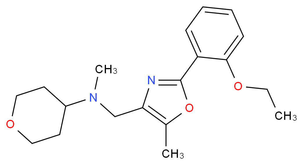 N-{[2-(2-ethoxyphenyl)-5-methyl-1,3-oxazol-4-yl]methyl}-N-methyltetrahydro-2H-pyran-4-amine_分子结构_CAS_)