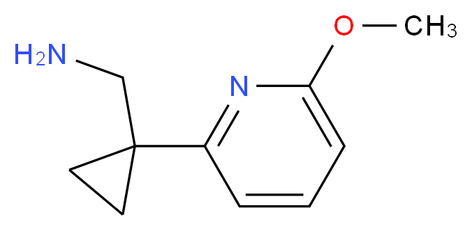 (1-(6-methoxypyridin-2-yl)cyclopropyl)methanamine_分子结构_CAS_1060807-05-7)