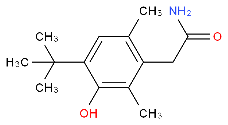 2-(4-tert-butyl-3-hydroxy-2,6-dimethylphenyl)acetamide_分子结构_CAS_55699-13-3