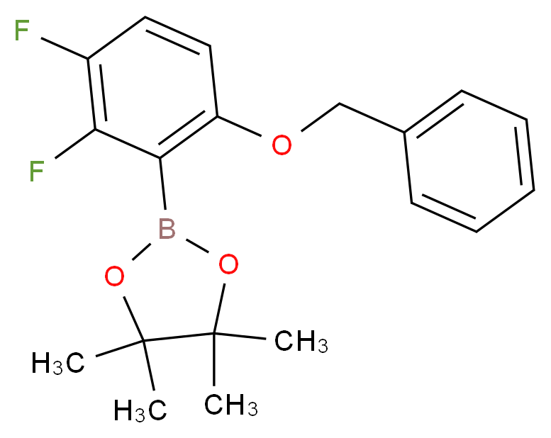 2,3-Difluoro-6-(benzyloxy)phenylboronic acid pinacol ester_分子结构_CAS_1204580-70-0)