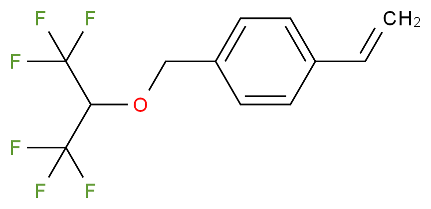 1-ethenyl-4-{[(1,1,1,3,3,3-hexafluoropropan-2-yl)oxy]methyl}benzene_分子结构_CAS_111158-92-0