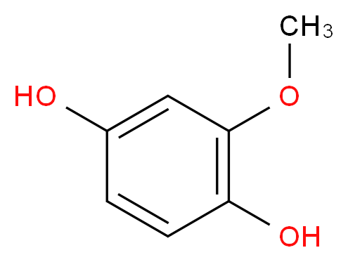 2-methoxybenzene-1,4-diol_分子结构_CAS_824-46-4