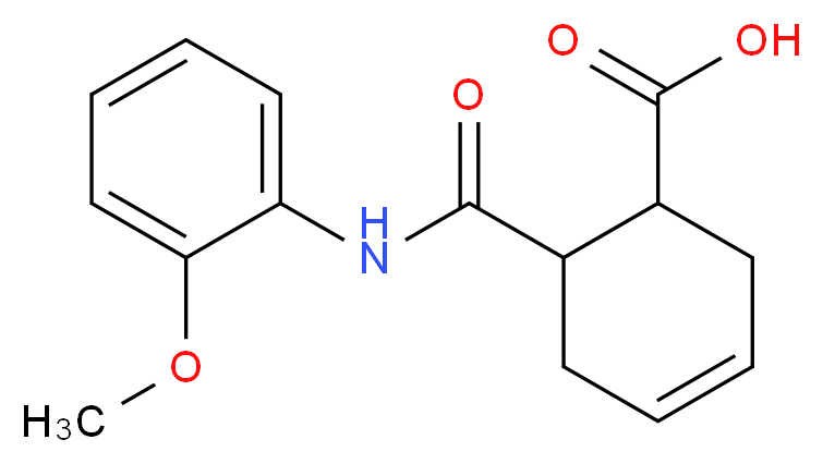 6-[(2-Methoxyanilino)carbonyl]-3-cyclohexene-1-carboxylic acid_分子结构_CAS_)