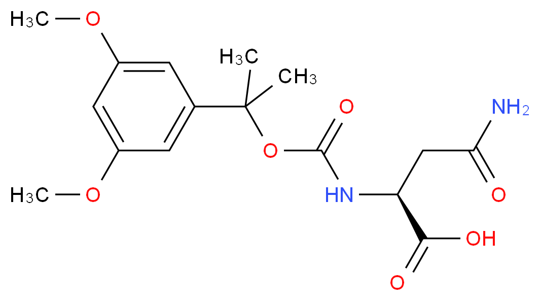 (2S)-3-carbamoyl-2-[({[2-(3,5-dimethoxyphenyl)propan-2-yl]oxy}carbonyl)amino]propanoic acid_分子结构_CAS_112772-46-0