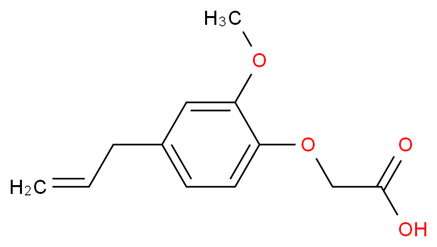 2-[2-methoxy-4-(prop-2-en-1-yl)phenoxy]acetic acid_分子结构_CAS_6331-61-9