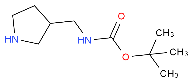 tert-butyl N-(pyrrolidin-3-ylmethyl)carbamate_分子结构_CAS_)