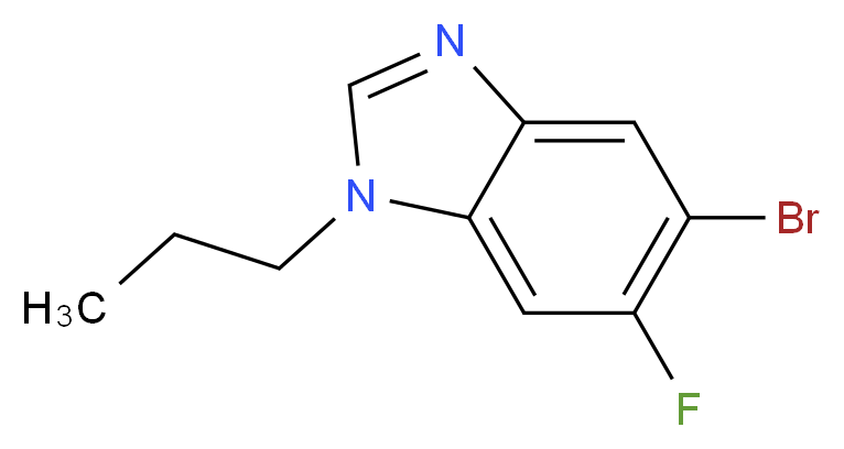 5-bromo-6-fluoro-1-propyl-1H-1,3-benzodiazole_分子结构_CAS_1261940-19-5