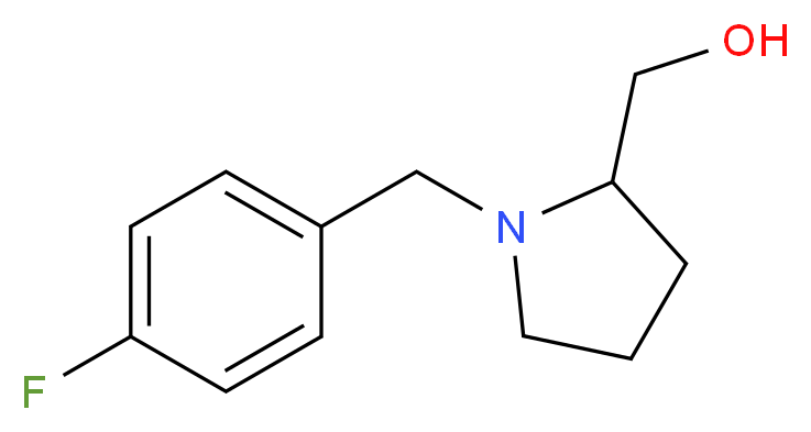 {1-[(4-fluorophenyl)methyl]pyrrolidin-2-yl}methanol_分子结构_CAS_864415-55-4