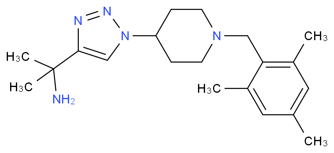 (1-{1-[1-(mesitylmethyl)-4-piperidinyl]-1H-1,2,3-triazol-4-yl}-1-methylethyl)amine_分子结构_CAS_)