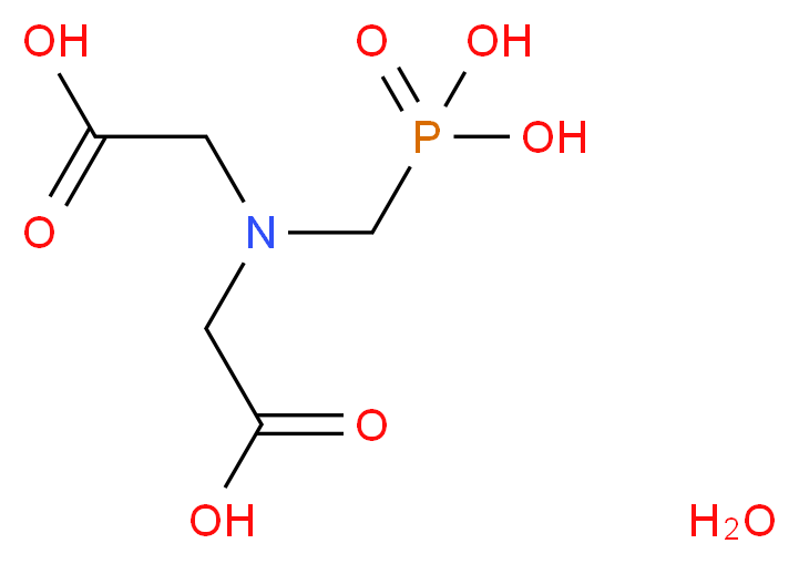 2-[(carboxymethyl)(phosphonomethyl)amino]acetic acid hydrate_分子结构_CAS_5994-61-6