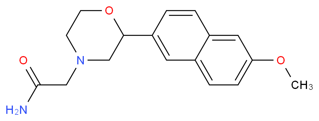 2-[2-(6-methoxy-2-naphthyl)morpholin-4-yl]acetamide_分子结构_CAS_)