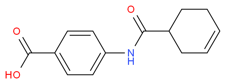 4-[(cyclohex-3-en-1-ylcarbonyl)amino]benzoic acid_分子结构_CAS_54056-83-6)