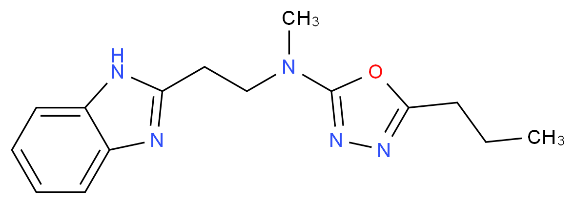 N-[2-(1H-benzimidazol-2-yl)ethyl]-N-methyl-5-propyl-1,3,4-oxadiazol-2-amine_分子结构_CAS_)