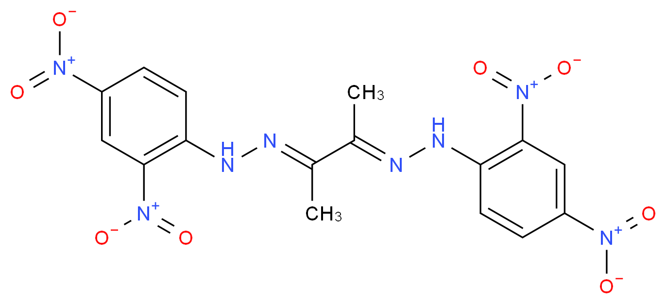 Diacetyl Bis(2,4-dinitrophenylhydrazone)_分子结构_CAS_1179-29-9)