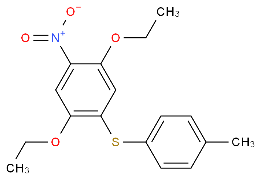 1-NITRO-2,5-DIETHOXY-4-p-TOLYL PHENYL MERCAPTAN_分子结构_CAS_)