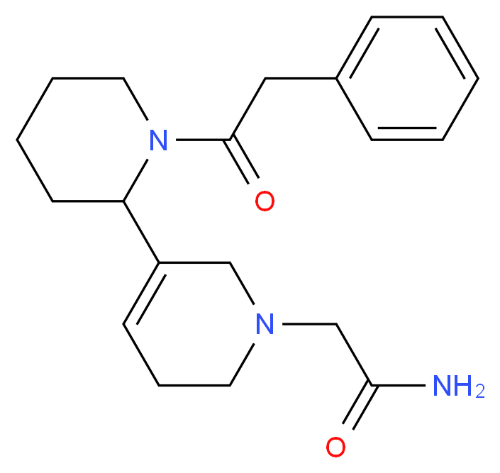 2-[5-[1-(phenylacetyl)piperidin-2-yl]-3,6-dihydropyridin-1(2H)-yl]acetamide_分子结构_CAS_)