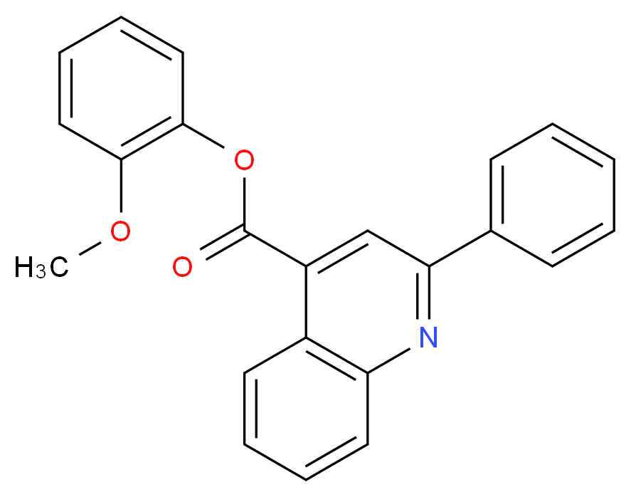 2-methoxyphenyl 2-phenylquinoline-4-carboxylate_分子结构_CAS_60883-69-4