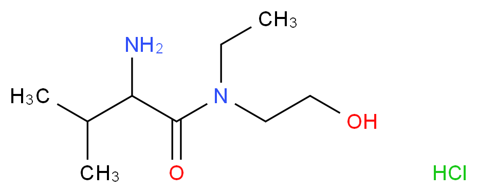 2-Amino-N-ethyl-N-(2-hydroxyethyl)-3-methylbutanamide hydrochloride_分子结构_CAS_)
