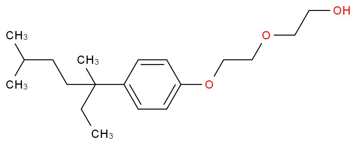 2-{2-[4-(3,6-dimethylheptan-3-yl)phenoxy]ethoxy}ethan-1-ol_分子结构_CAS_1119449-38-5