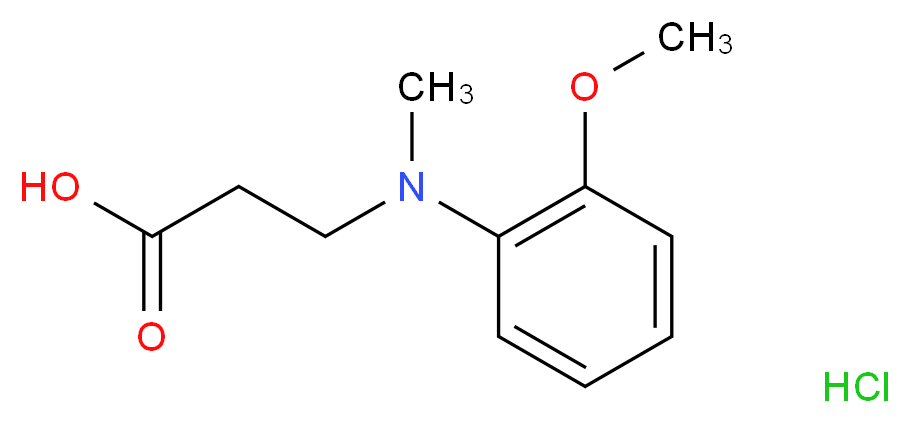 3-[(2-Methoxy-phenyl)-methyl-amino]-propionic acid hydrochloride_分子结构_CAS_)
