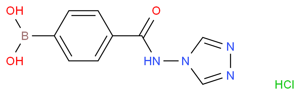 {4-[(4H-1,2,4-triazol-4-yl)carbamoyl]phenyl}boronic acid hydrochloride_分子结构_CAS_850568-29-5