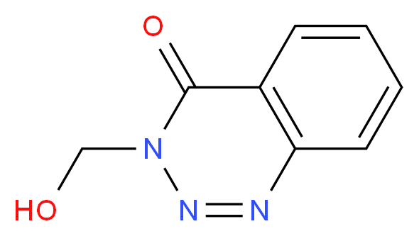 3-(hydroxymethyl)-3,4-dihydro-1,2,3-benzotriazin-4-one_分子结构_CAS_24310-40-5