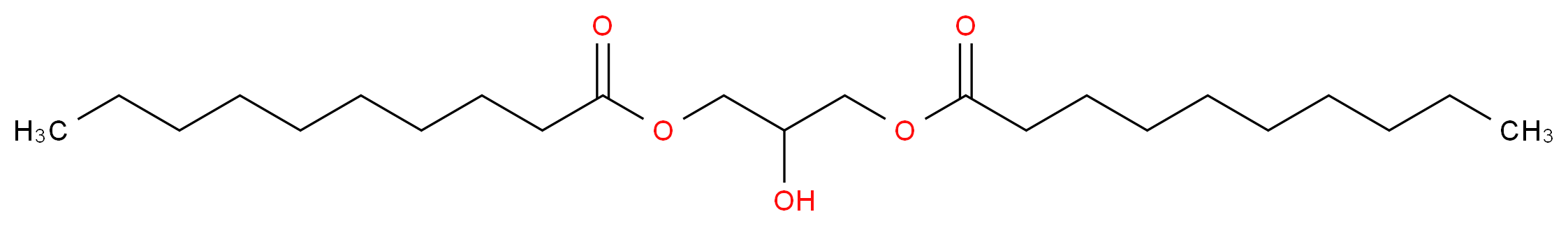 Glycerol 1,3-didecanoate_分子结构_CAS_17598-93-5)
