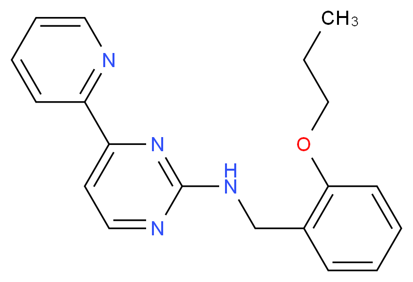 N-(2-propoxybenzyl)-4-(2-pyridinyl)-2-pyrimidinamine_分子结构_CAS_)