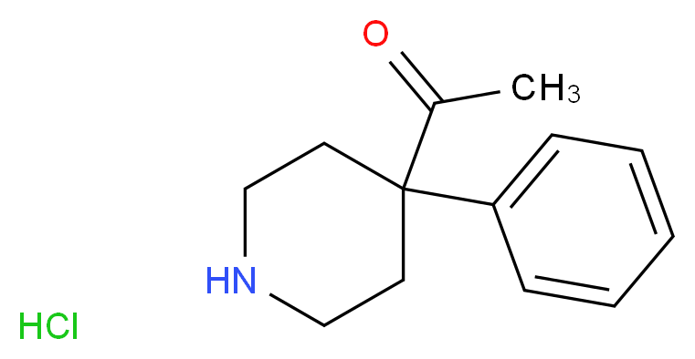 1-(4-phenylpiperidin-4-yl)ethanone hydrochloride_分子结构_CAS_)