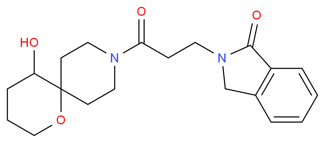 2-[3-(5-hydroxy-1-oxa-9-azaspiro[5.5]undec-9-yl)-3-oxopropyl]-1-isoindolinone_分子结构_CAS_)