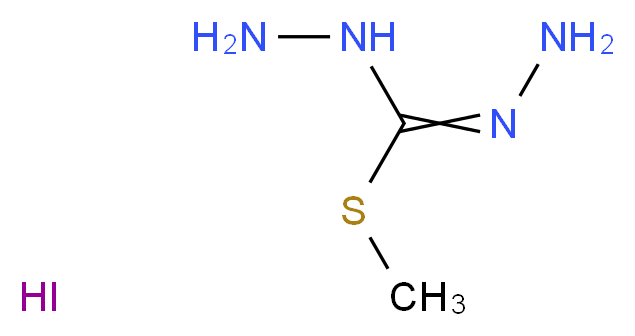 {[hydrazinyl(methylsulfanyl)methylidene]amino}amine hydroiodide_分子结构_CAS_37839-01-3