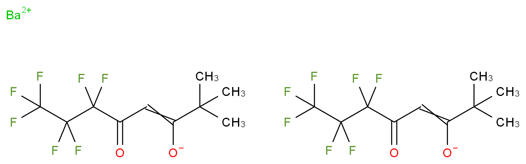 Bis(6,6,7,7,8,8,8-heptafluoro-2,2-dimethyl-3,5-octanedionate)barium_分子结构_CAS_36885-31-1)