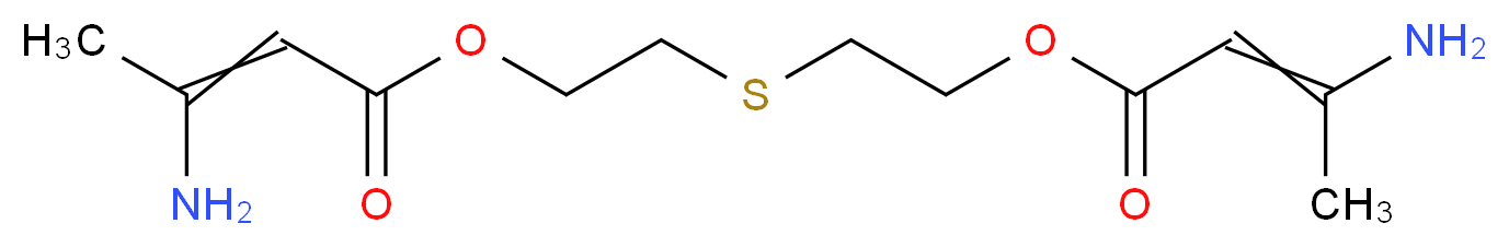 2-({2-[(3-aminobut-2-enoyl)oxy]ethyl}sulfanyl)ethyl 3-aminobut-2-enoate_分子结构_CAS_13560-49-1