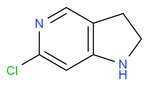 6-Chloro-2,3-dihydro-1H-pyrrolo[3,2-c]pyridine_分子结构_CAS_23596-25-0)