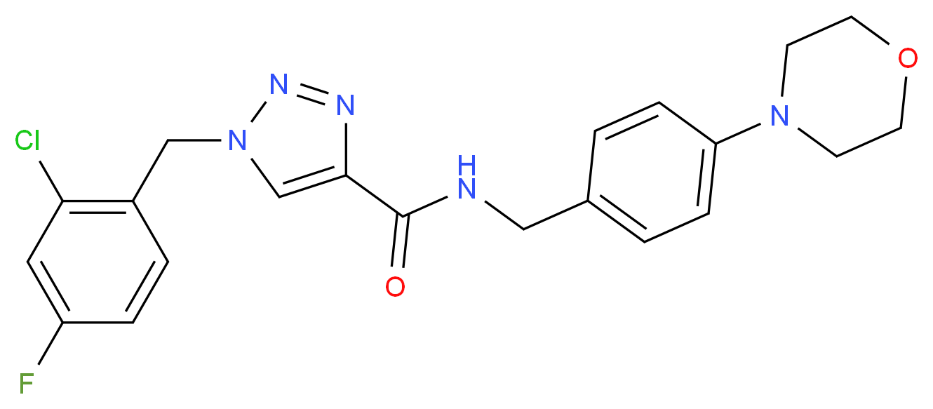 1-(2-chloro-4-fluorobenzyl)-N-[4-(4-morpholinyl)benzyl]-1H-1,2,3-triazole-4-carboxamide_分子结构_CAS_)