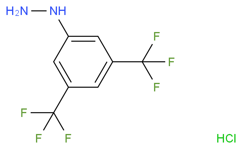 3,5-Ditrifluoromethylphenylhydrazine hydrochloride_分子结构_CAS_502496-23-3)