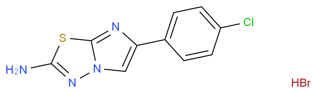 6-(4-chlorophenyl)imidazo[2,1-b][1,3,4]thiadiazol-2-amine hydrobromide_分子结构_CAS_16163-53-4